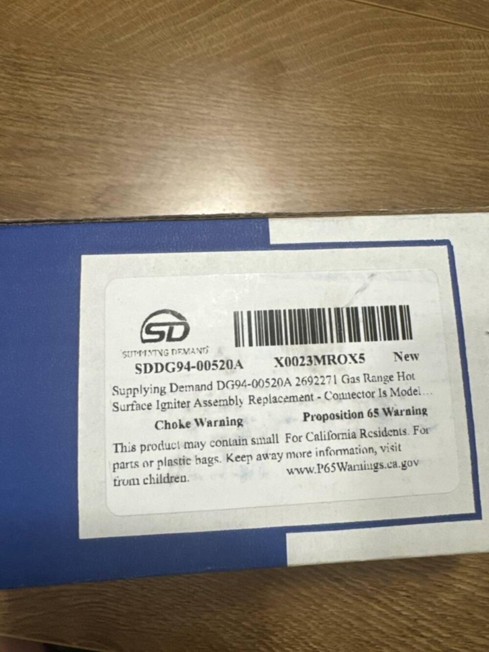 DG94-00520A igniter BRAND NEW OEM not chinese counterfeit